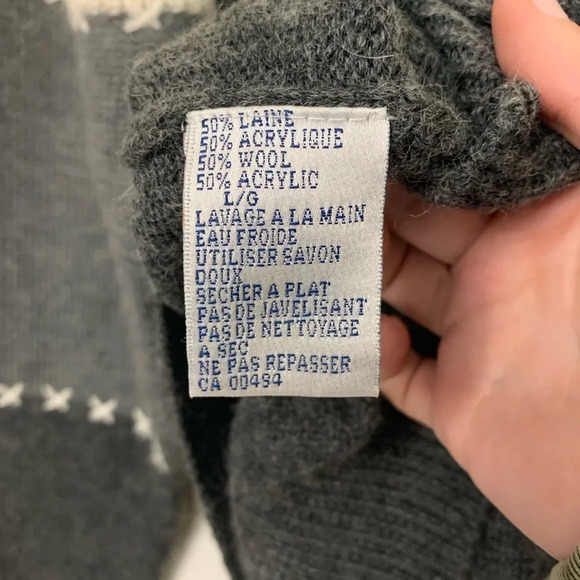 VTG D’Allaird Neutral Mock Neck Pullover Sweater Wool Blend Size Women’s Large - Picture 5 of 8